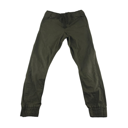 Lyle & Scott joggers 8-9 years olive green with yellow embroidery eagle logo