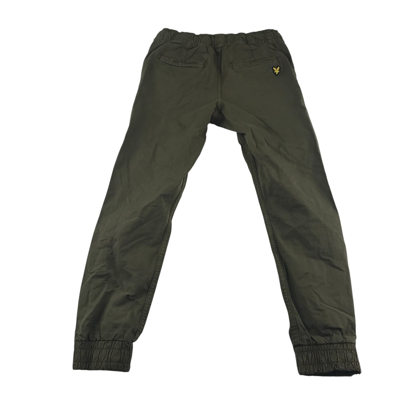 Lyle & Scott joggers 8-9 years olive green with yellow embroidery eagle logo