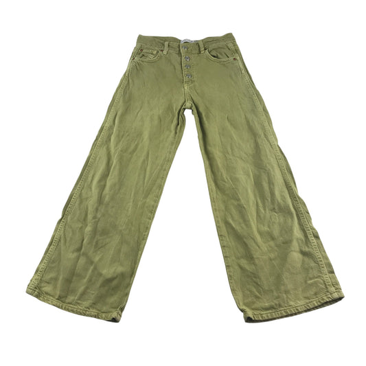 Zara jeans 10-11 years olive green wide leg baggy