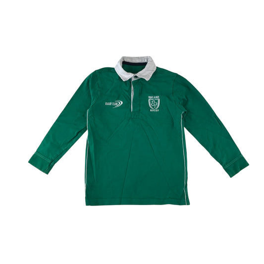 St Bernards polo shirt 5-6 years green rugby style Ireland top cotton