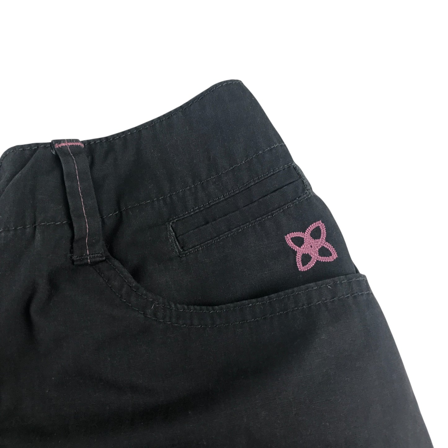 Trespass trousers UK 10 black outdoors womens pink embroidery