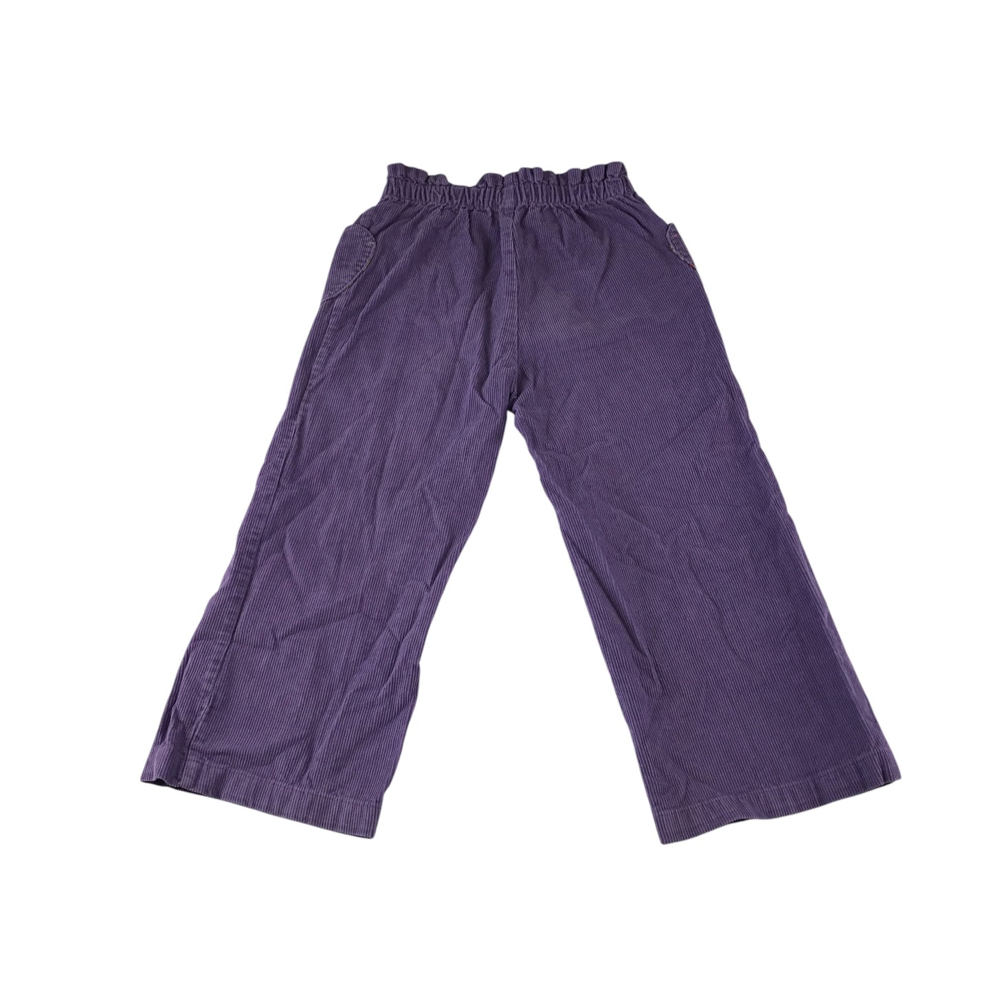 Boden trousers 7-8 years purple plain corduroy with love heart pockets