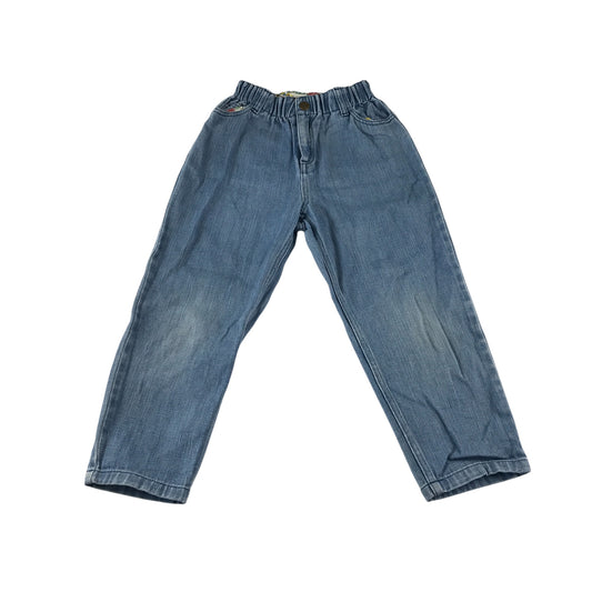 Boden jeans 7-8 years blue denim plain with elasticated waistband