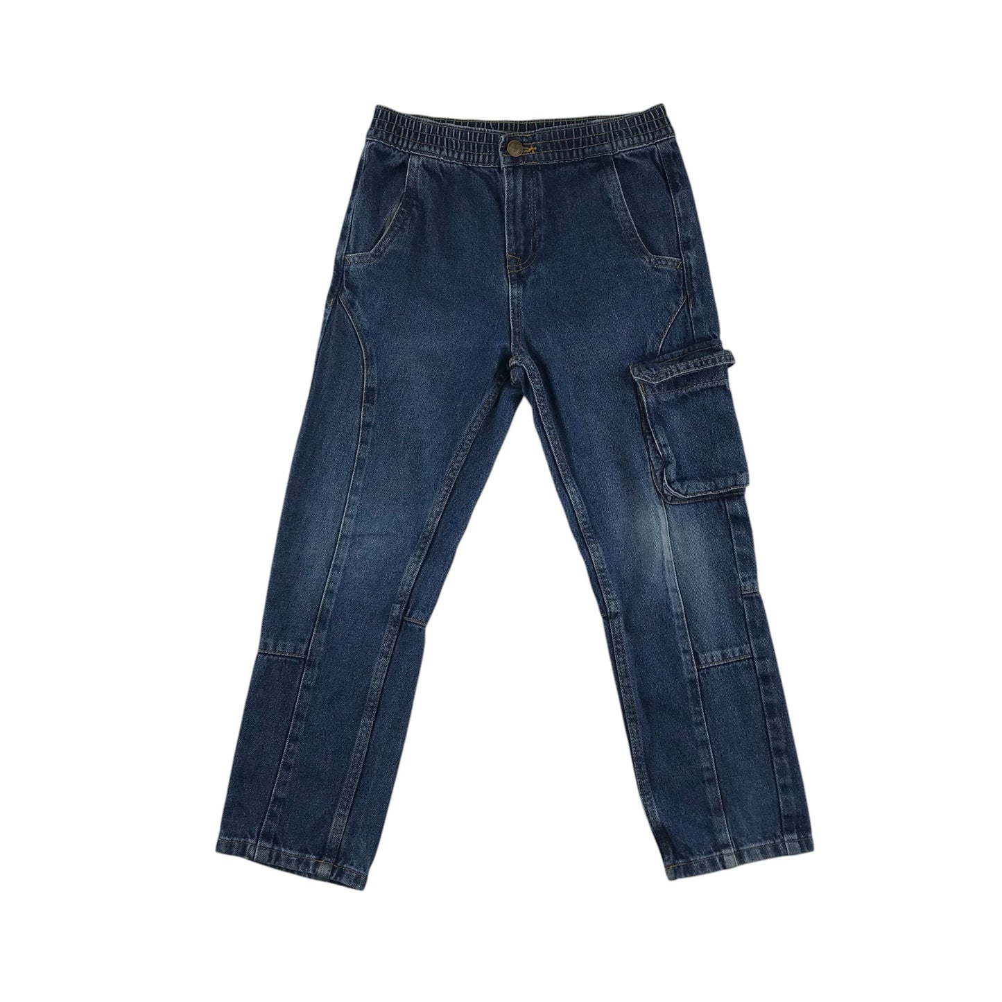 M&S jeans 6-7 years blue denim cargo style cotton