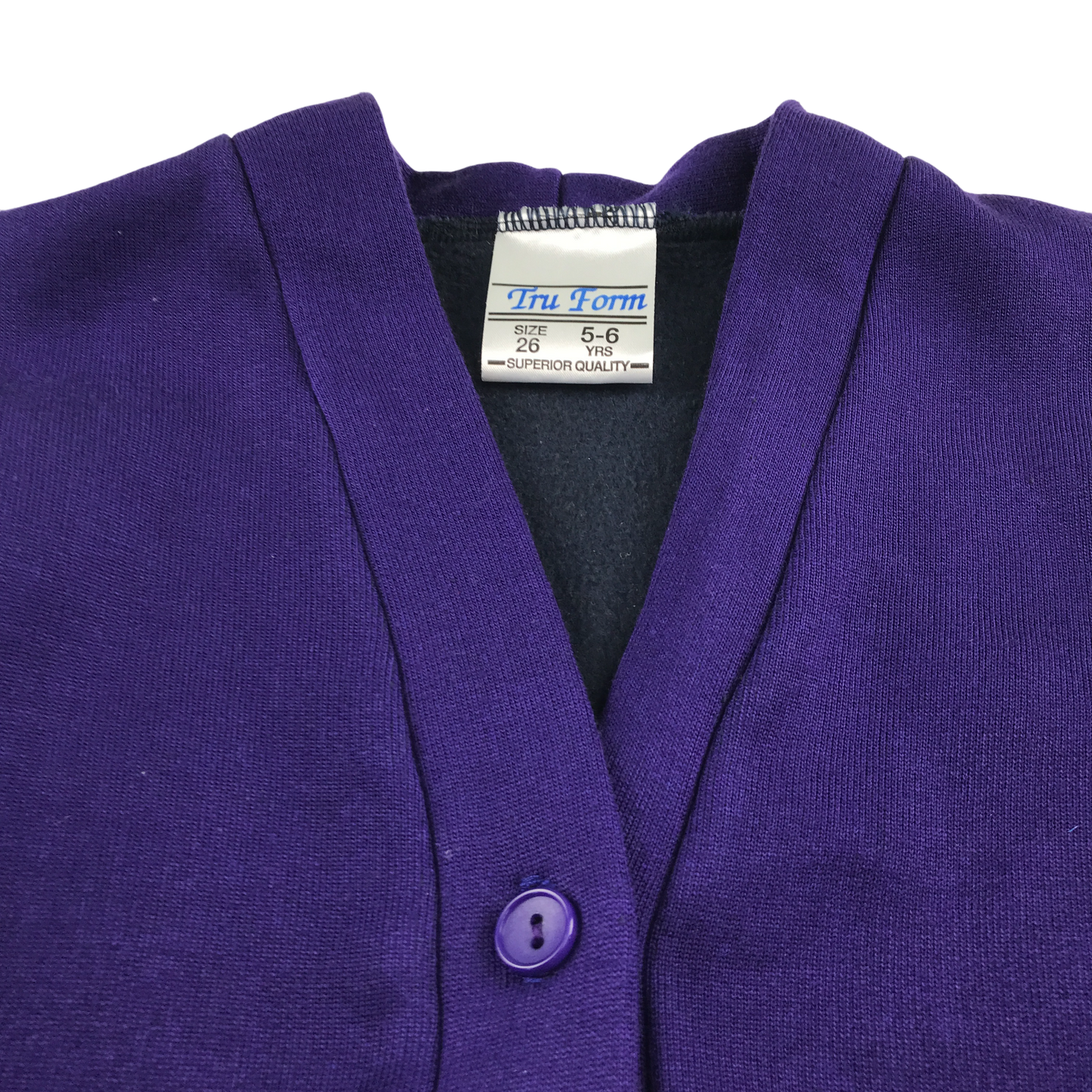 Purple jersey school cardigan
