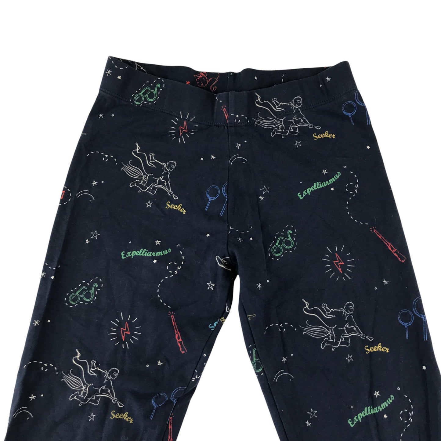 M&S leggings 11-12 years navy Harry Potter graphic design print
