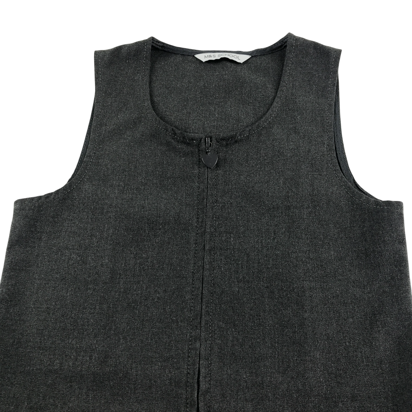 Grey A-line with zipper school pinafore