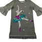 Monsoon dress 7-8 years grey jersey with sequin dancer peplum sleeves