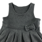Grey jersey bow detail school pinaforel
