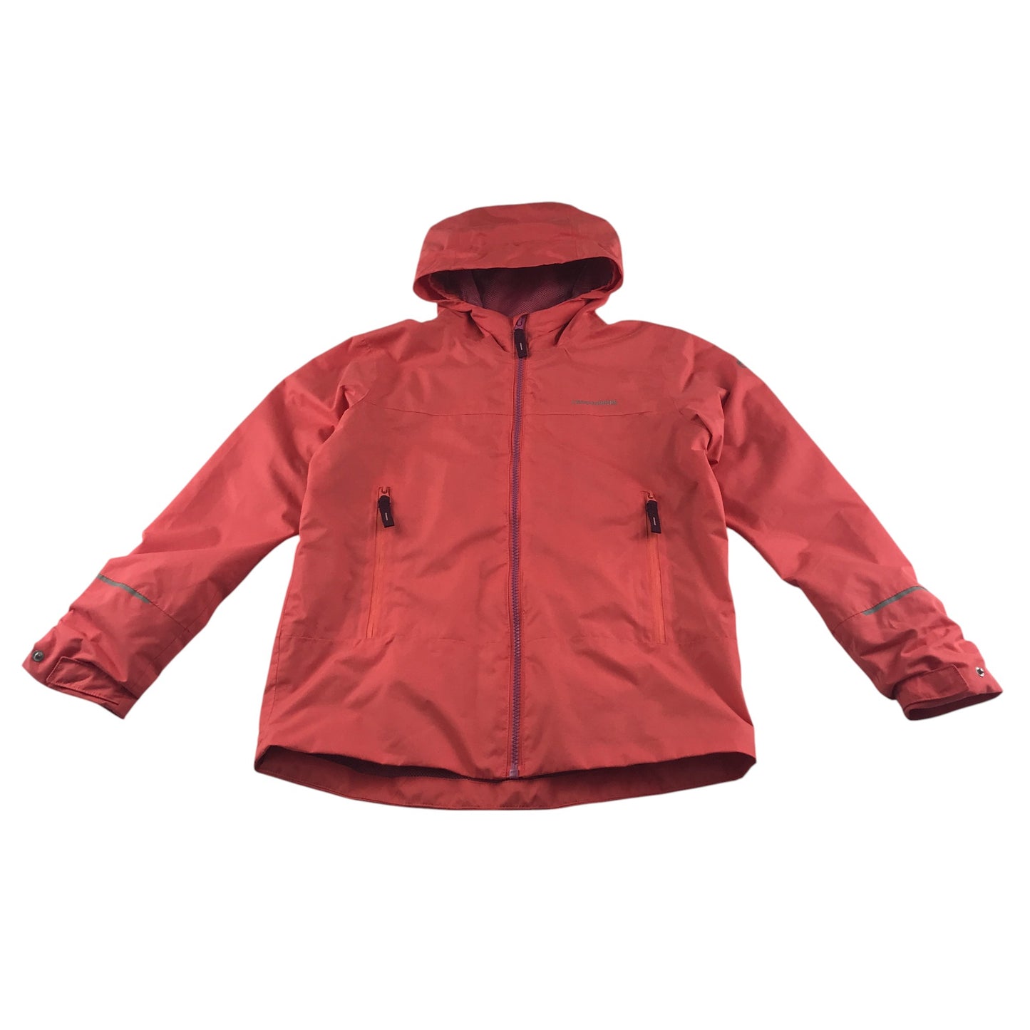Craghoppers jacket 9-10 years peachy pink waterproof with hood mesh lining