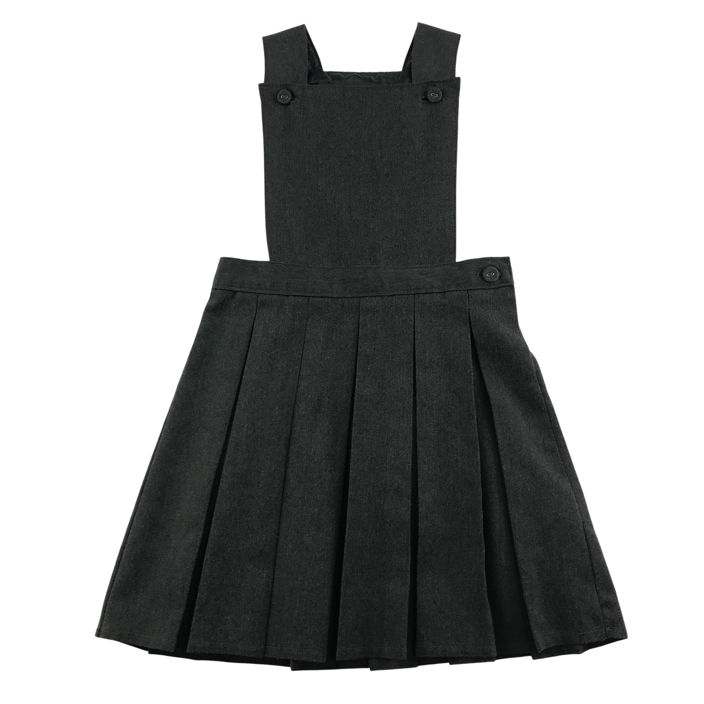 Grey bib style school pinafore