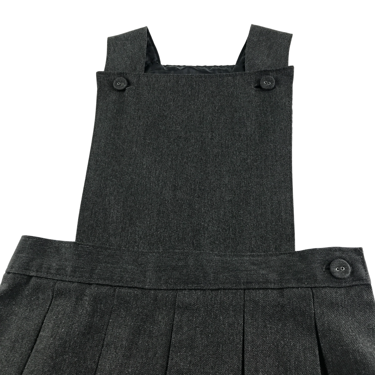Grey bib style school pinafore