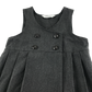 Grey double breasted school pinafore