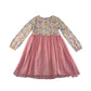 Leigh Tucker Willow dress 6-7 years pink floral tulle layered cotton