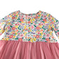 Leigh Tucker Willow dress 6-7 years pink floral tulle layered cotton
