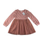 Next dress 5-6 years peachy pink long sleeve mesh layered cotton