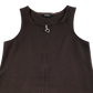 Brown A-line with zipper school pinafore