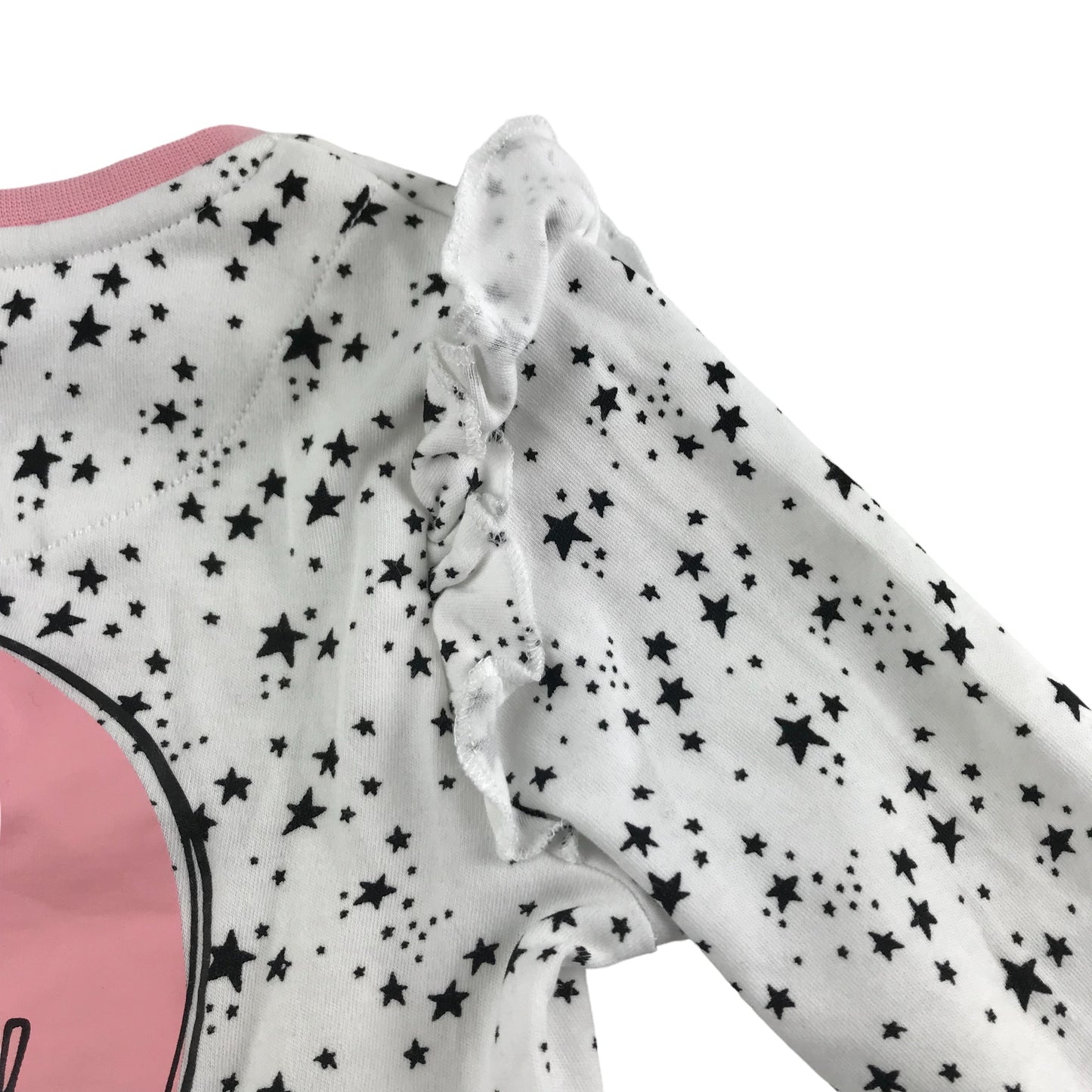 George Pyjama Set Age 5 White Starry Long Sleeve Cotton