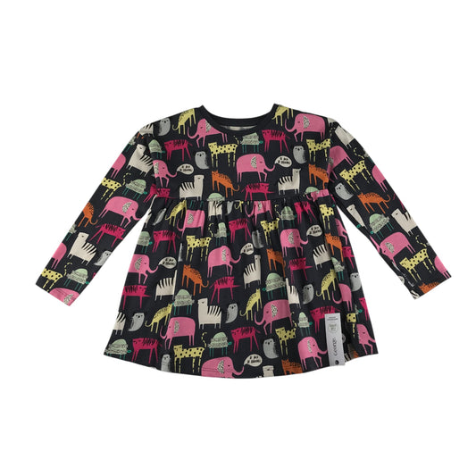 George t-shirt 5-6 years black animal prints long sleeve oversized cotton