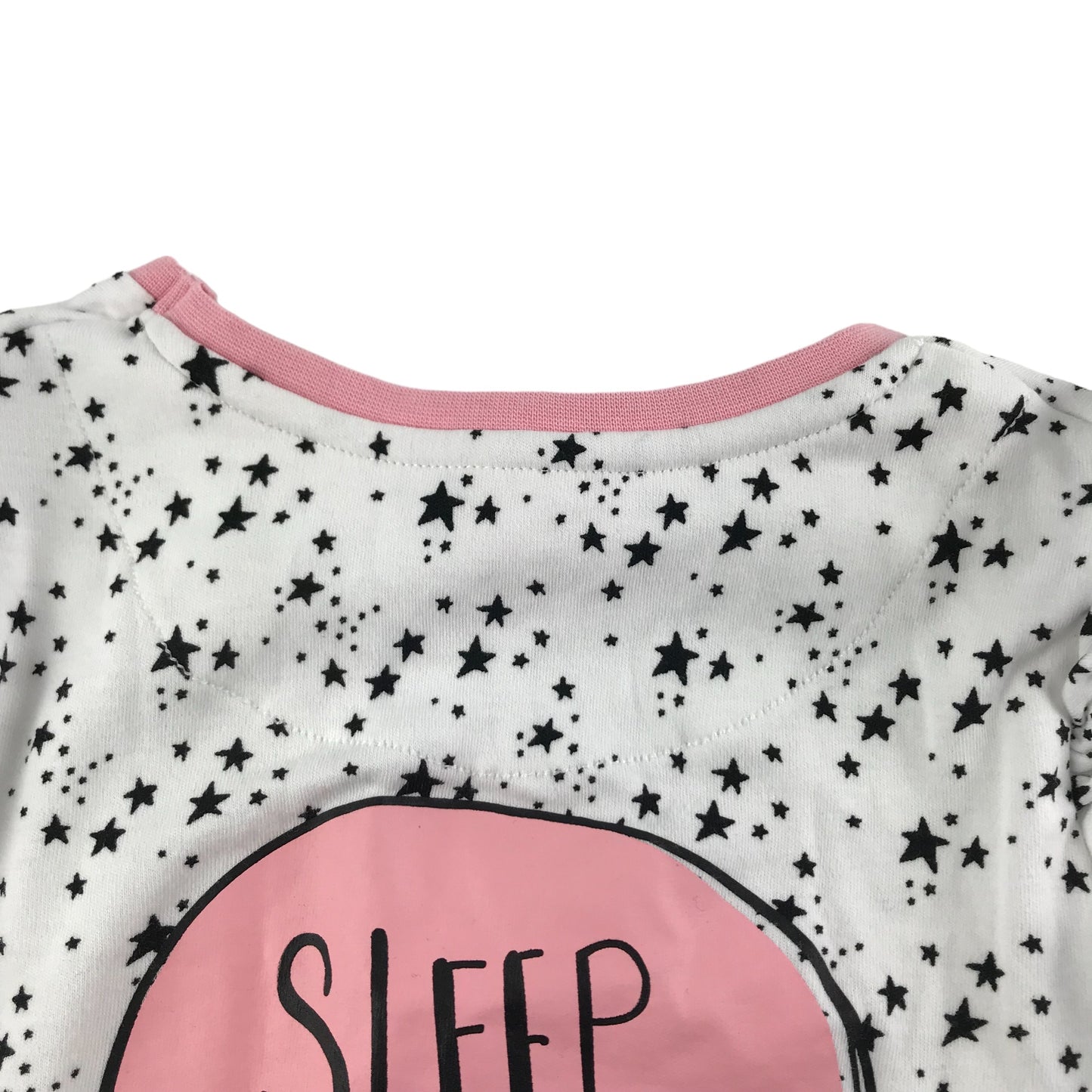 George Pyjama Set Age 5 White Starry Long Sleeve Cotton