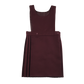 Burgundy bib style school pinafore