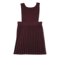 Burgundy bib style school pinafore