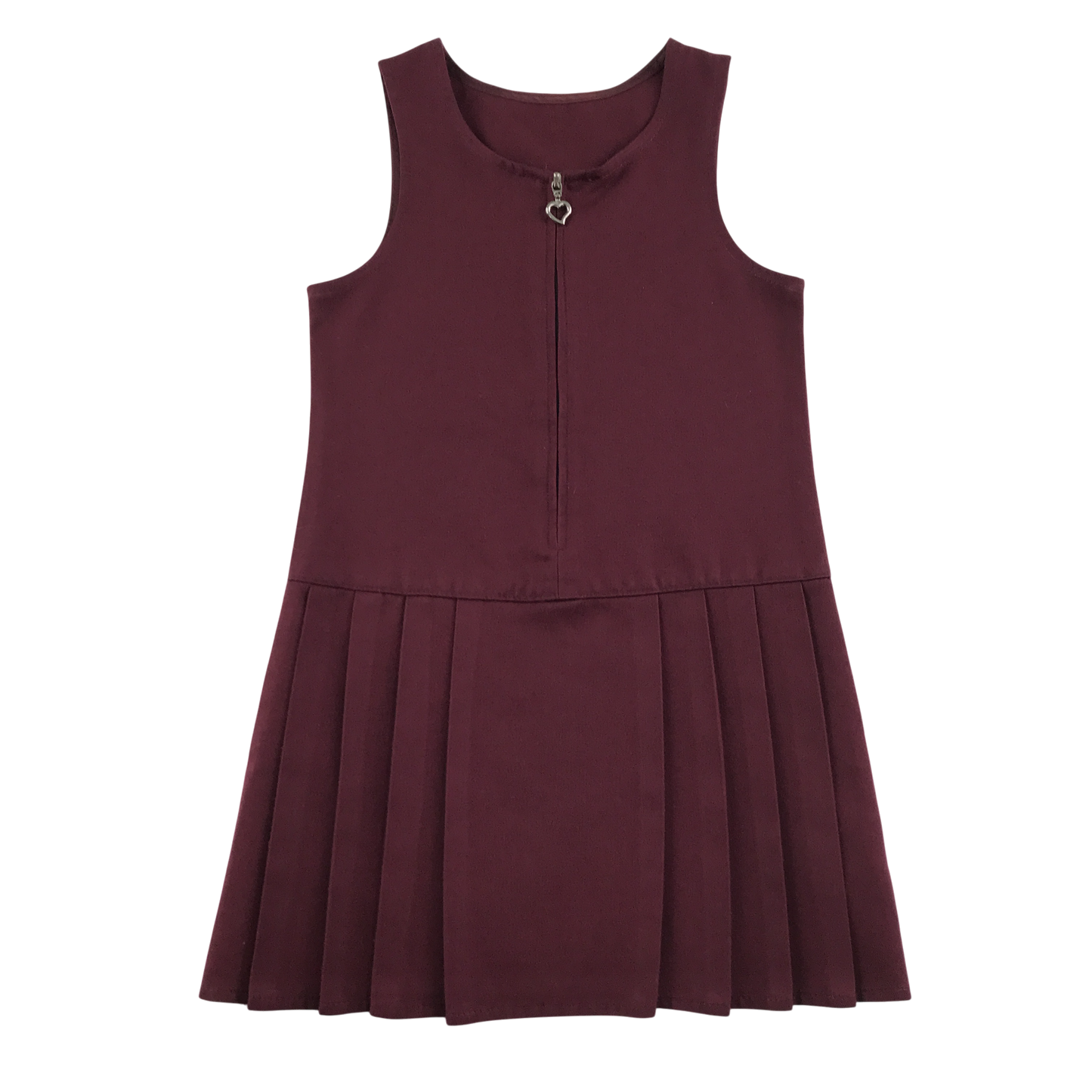 Burgundy A-line with zipper school pinafore