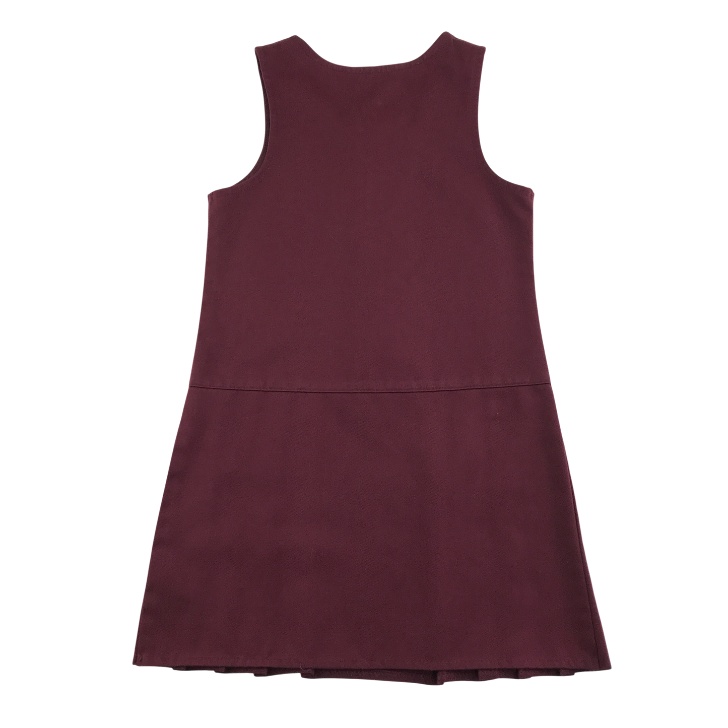 Burgundy A-line with zipper school pinafore