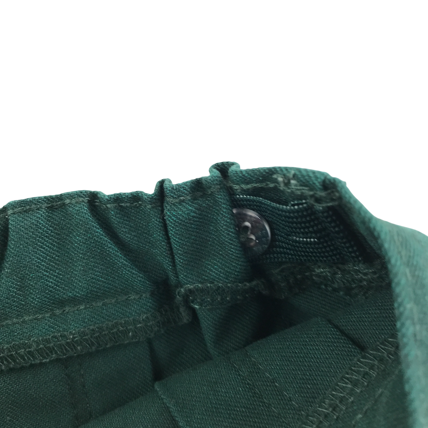 Green thin waistband pleated school skirt