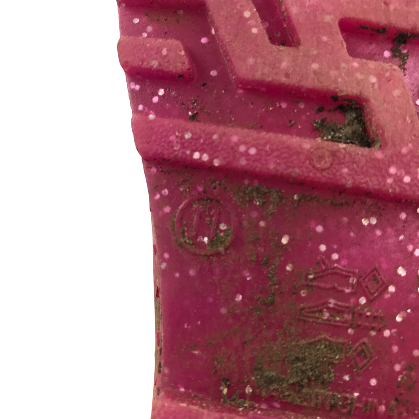Wellie boots shoe size 11 junior pink sparkly calf height
