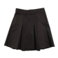 Brown thin waistband pleated school skirt