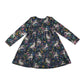 Next dress 5-6 years navy blue floral unicorns long sleeve cotton