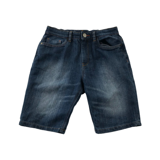 Next Shorts Age 13 Dark Blue Denim Stone Washed