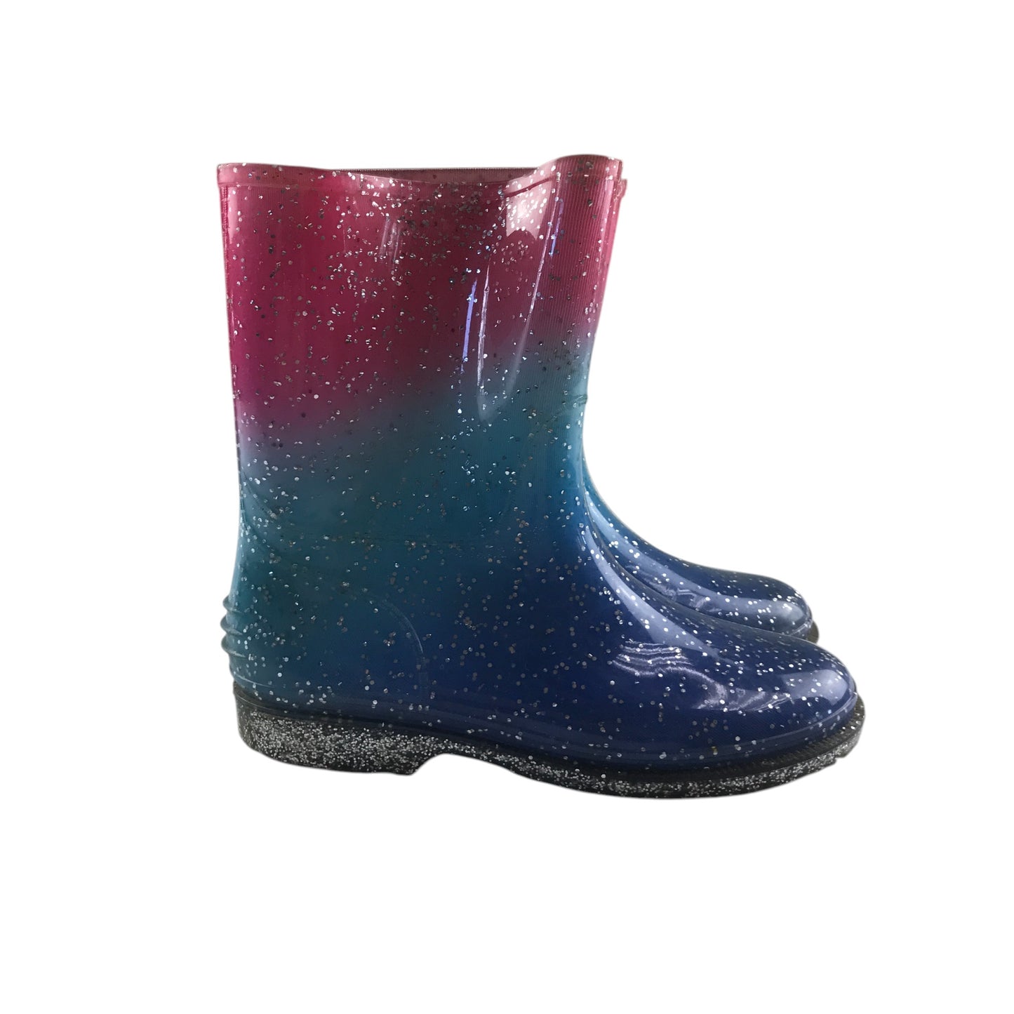 Tu Wellie boots shoe size 2 pink sparkly gradient calf height