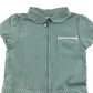 Green gingham with zipper school playsuit