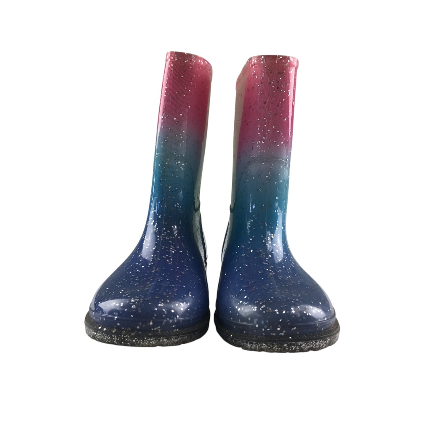 Tu Wellie boots shoe size 2 pink sparkly gradient calf height
