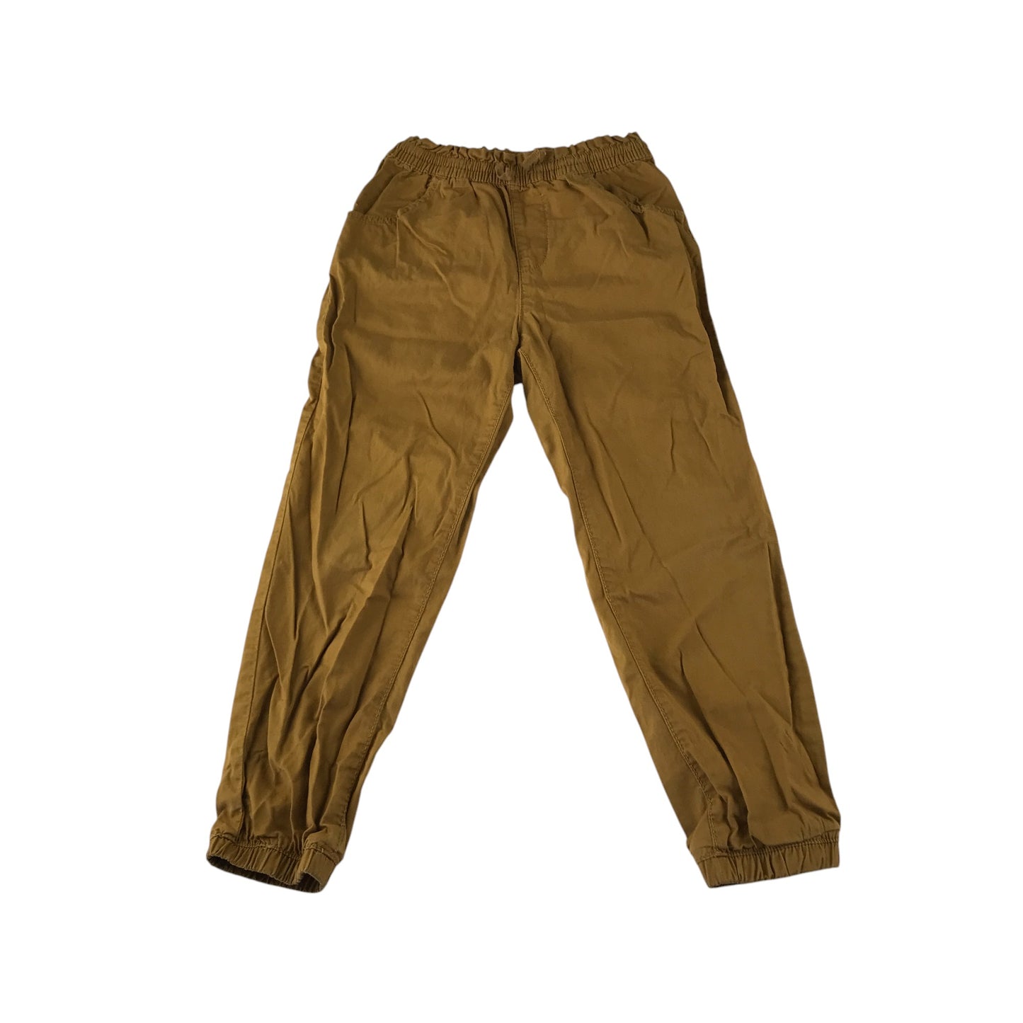 H&M trouser 6-7 years brown elasticated waistband cotton