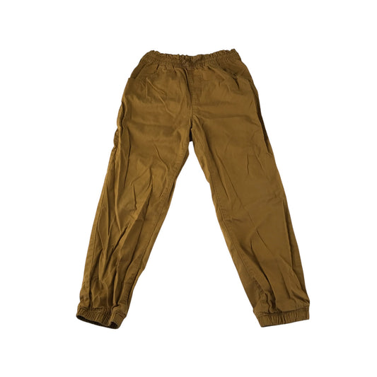 H&M trouser 6-7 years brown elasticated waistband cotton