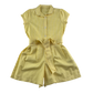 Yellow gingham with zipper school playsuit