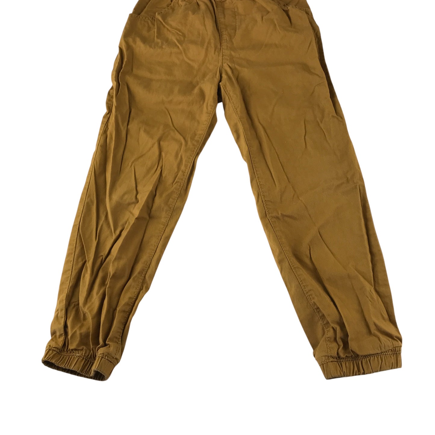 H&M trouser 6-7 years brown elasticated waistband cotton