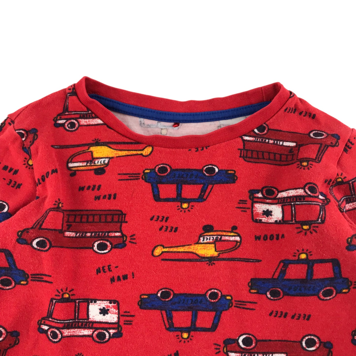 George Pyjama Set Age 5 Red Cars Long Sleeve Cotton