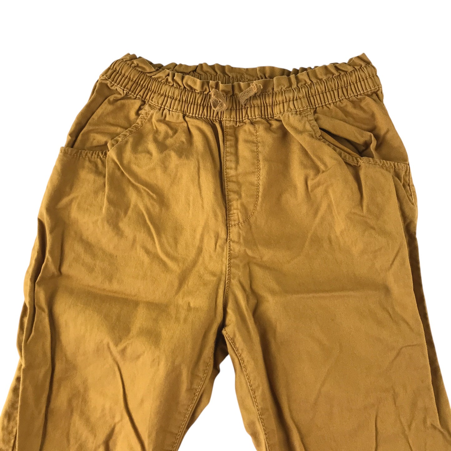 H&M trouser 6-7 years brown elasticated waistband cotton
