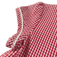 Red gingham with zipper school playsuit