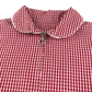 Red gingham with zipper school playsuit