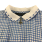 Blue gingham with zipper school playsuit