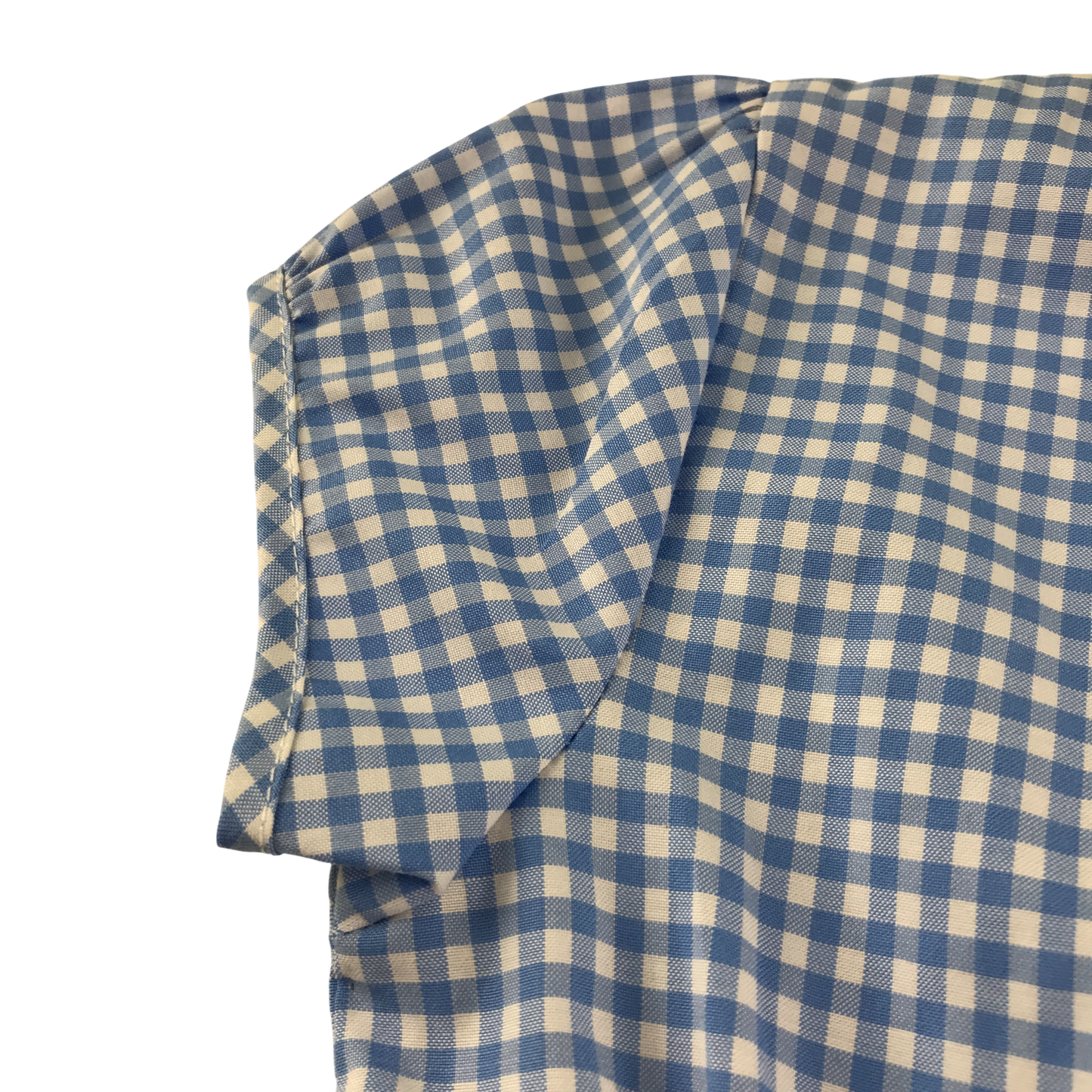 Blue gingham with zipper school playsuit