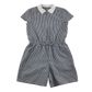 Black gingham with zipper school playsuit