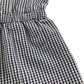 Black gingham with zipper school playsuit