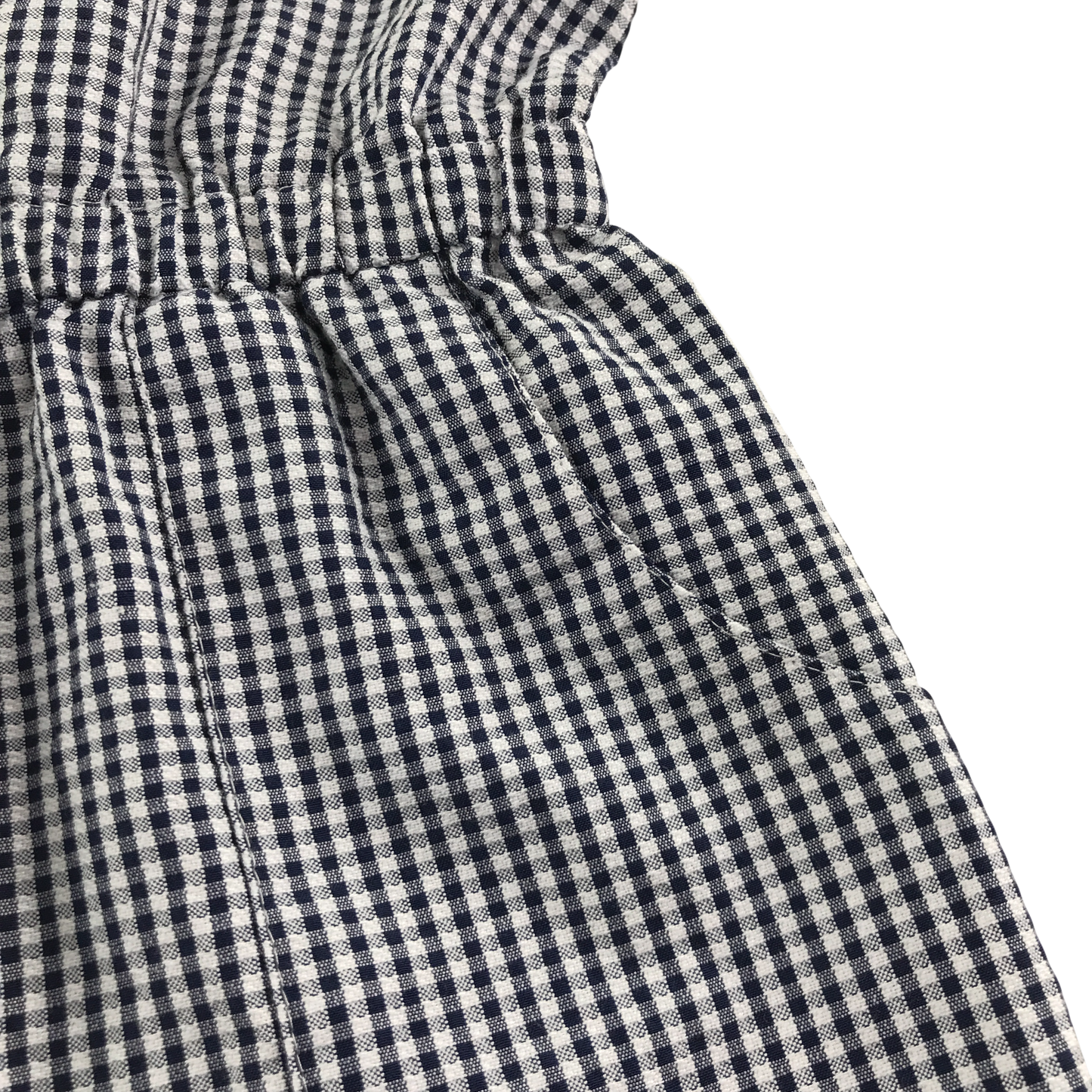 Black gingham with zipper school playsuit