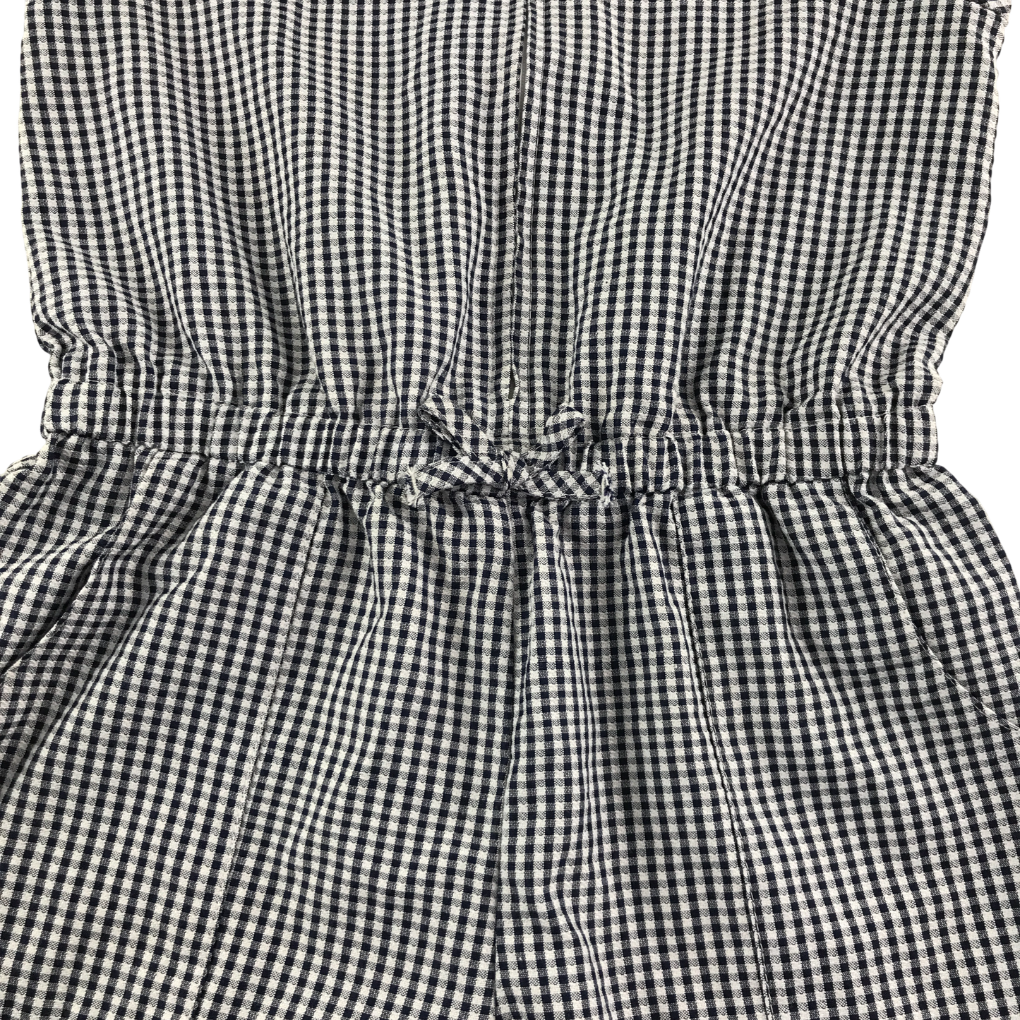 Black gingham with zipper school playsuit